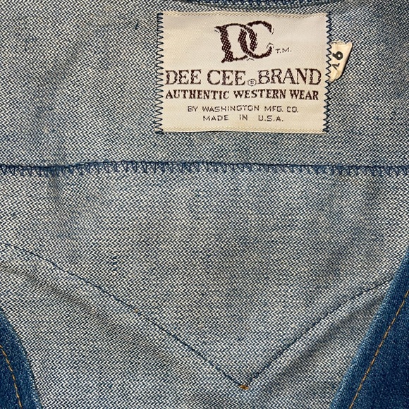 Vintage DeeCee Denim Button Up Western Vest: Men’s Size 46: Motorcycle Cut - Picture 5 of 5